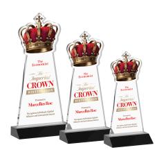 Crown VividPrint Award - Black - Colored Crystal Awards