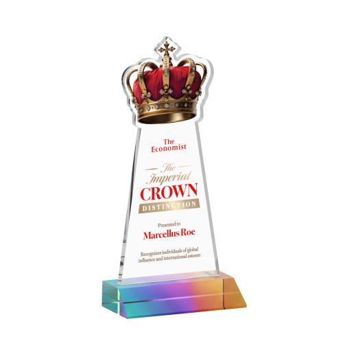 Recognition Awards - Crystal Awards - Crown VividPrint&trade; Award - Prismatic