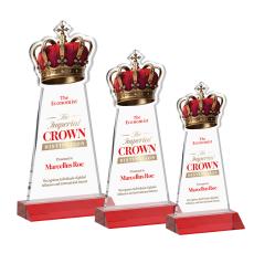 Crown VividPrint Award - Red - Crystal Awards