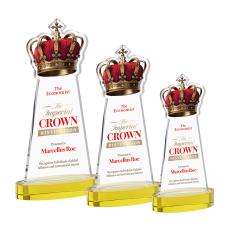 Crown VividPrint Award on Alberton Base - Gold - Full Color Awards