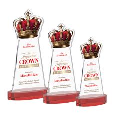 Crown VividPrint Award on Alberton Base - Red - Full Color Awards