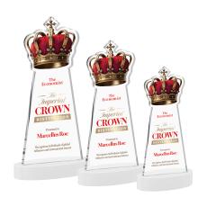 Crown VividPrint Award on Alberton Base - White - Over $150