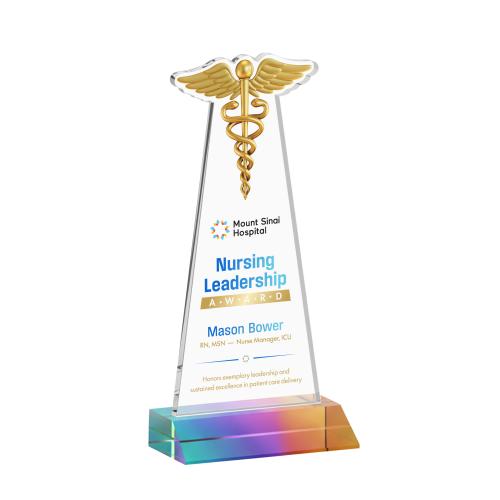 Recognition Awards - Crystal Awards - Caduceus VividPrint&trade; Award - Prismatic