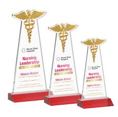 Caduceus VividPrint Award - Red - Full Color Awards
