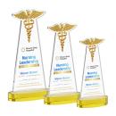 Caduceus VividPrint&trade; Award on Alberton Base - Gold