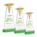 Caduceus VividPrint&trade; Award on Alberton Base - Green