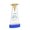 Caduceus VividPrint&trade; Award on Alberton Base - Blue