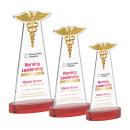 Caduceus VividPrint&trade; Award on Alberton Base - Red