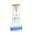 Caduceus VividPrint&trade; Award on Alberton Base - Sky Blue