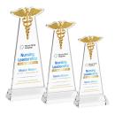 Caduceus VividPrint&trade; Award on Hartford Base - Clear