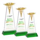 Caduceus VividPrint&trade; Award on Hartford Base - Green