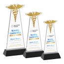 Caduceus VividPrint&trade; Award on Hartford Base - Black