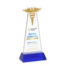 Caduceus VividPrint&trade; Award on Hartford Base - Blue