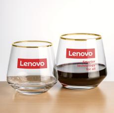 Tucson Gold Rim Stemless Wine - Imprinted - Stemless