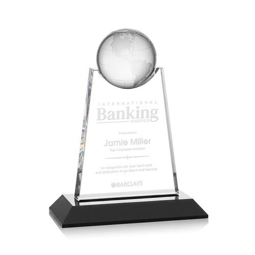 Recognition Awards - Crystal Awards - Netherford Globe Award - Black