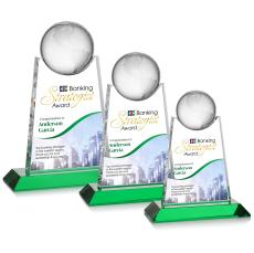 Netherford Globe VividPrint Award - Green - Crystal Globe Awards