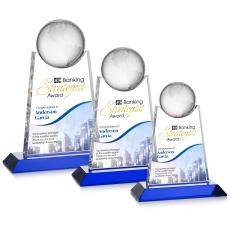 Netherford Globe VividPrint Award - Blue - Crystal Globe Awards