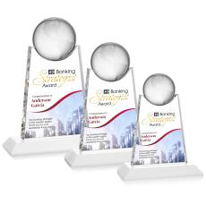 Netherford Globe VividPrint Award - White - Crystal Globe Awards