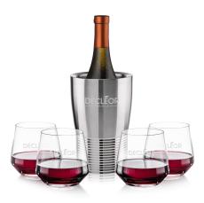 Genoa Wine Cooler & Tucson Stemless Wine Set - Barware Gift Sets