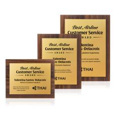 Millsboro Plaque - Walnut Finish/Gold - Retirement Plaques