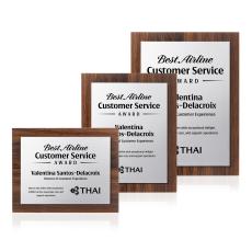 Millsboro Plaque - Walnut Finish/Silver - Retirement Plaques