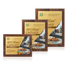 Millsboro VividPrint Plaque - Walnut Finish/Gold - Retirement Plaques