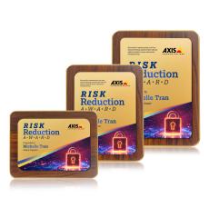 Reston VividPrint Plaque - Walnut Finish/Gold - Retirement Plaques