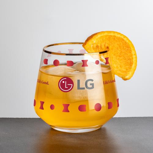 Corporate Gifts - Barware - On the Rocks Tumblers & Glasses - Tucson OTR/DOF Gold Rim - VividPrint&trade;