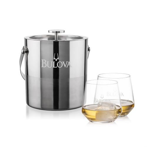 Corporate Gifts - Barware - Glasses Sets - Catania Ice Bucket & Tucson On-the-Rocks Set