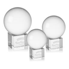 Crystal Ball Award on Cube - Crystal Awards