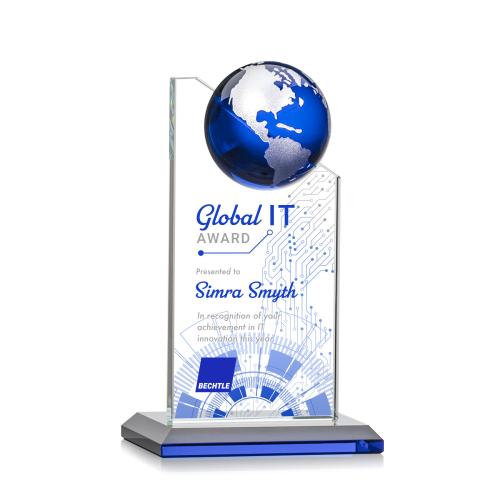 Recognition Awards - Crystal Awards - Arden VividPrint&trade; Award - Blue/Silver