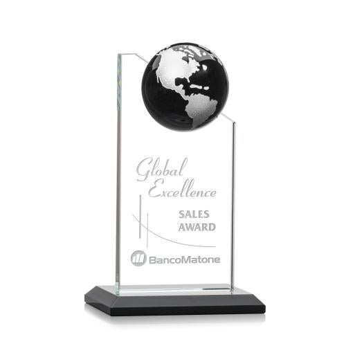 Recognition Awards - Crystal Awards - Arden Globe Award - Black/Silver