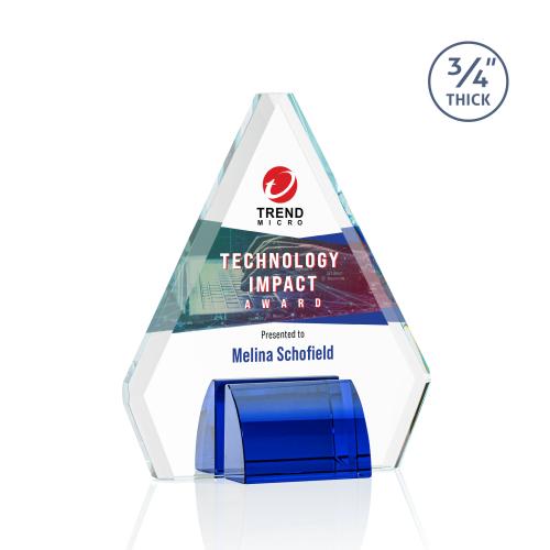 Recognition Awards - Crystal Awards - Roxborough VividPrint&trade; Award - Blue
