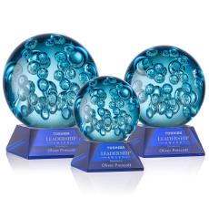 Addison Award on Sheffield Base - Blue - Teacher Awards