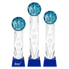 Addison Award on Toscana Base - Blue - Teacher Awards
