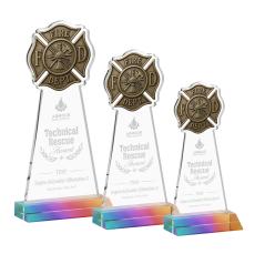 Fire Dept Award - Prismatic - Crystal Awards