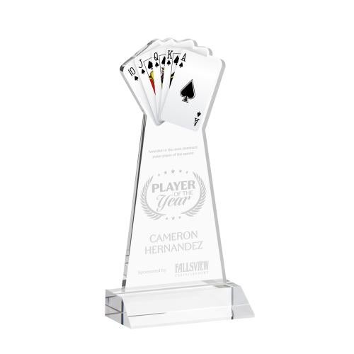 Recognition Awards - Crystal Awards - Poker Award - Clear