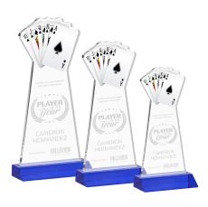 Poker Award - Blue - Blue Crystal Awards