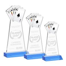 Poker Award - Sky Blue - Blue Crystal Awards