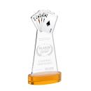 Poker Award on Alberton Base - Amber