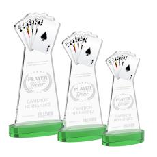 Poker Award on Alberton Base - Green - Sales Awards