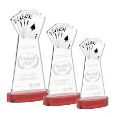 Poker Award on Alberton Base - Red - Over $150