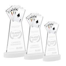Poker Award on Alberton Base - White - Over $150