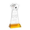 Poker Award on Hartford Base - Amber