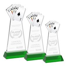 Poker Award on Hartford Base - Green - Over $150