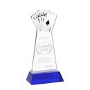 Poker Award on Hartford Base - Blue