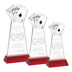Poker Award on Hartford Base - Red - Over $150