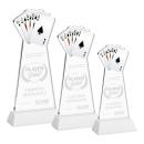 Poker Award on Hartford Base - White