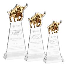 Raging Bull Award on Hartford Base - Clear - Sales Awards