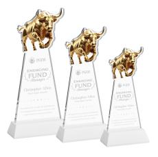 Raging Bull Award on Hartford Base - White - Between $80 and $150